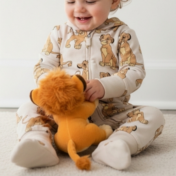 Disney Other - H&M Disney Lion King Simba Long Sleeve Onesie Hoodie